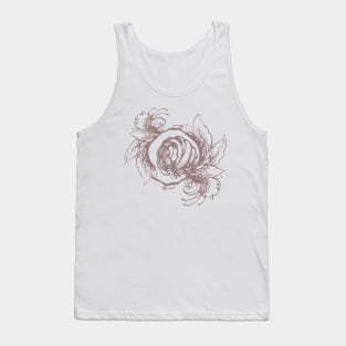 Rose wreath, floral composition in tattoo style Tank Top